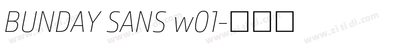 BUNDAY SANS w01字体转换